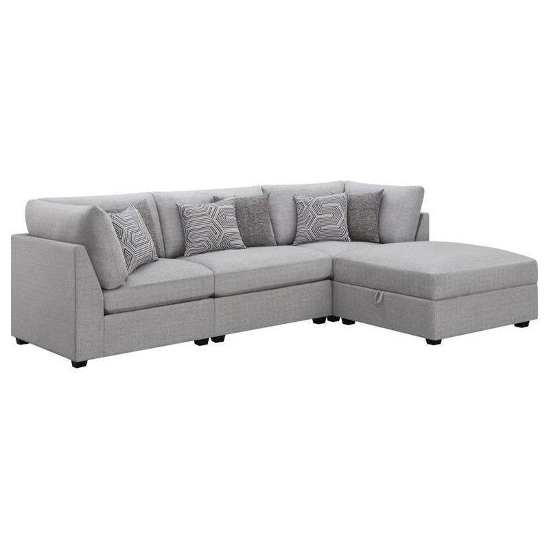 Cambria 4-piece Upholstered Modular Sectional Grey - (551511S4A)
