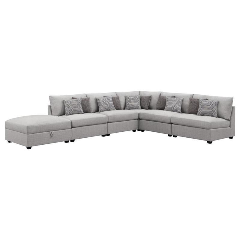 Cambria 6-piece Upholstered Modular Sectional Grey - (551511S6A)