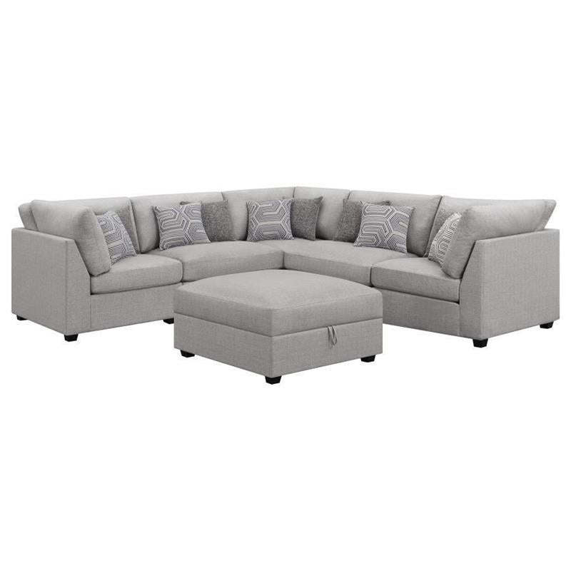 Cambria 6-piece Upholstered Modular Sectional Grey - (551511S6B)