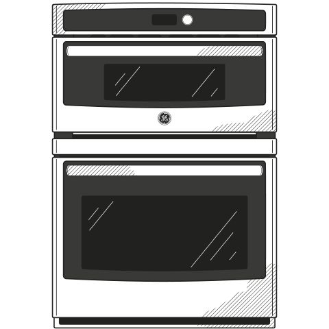 GE(R) 30" Combination Double Wall Oven - (JT3800SHSS)