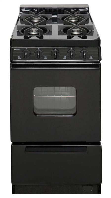 20 in. Freestanding Battery-Generated Spark Ignition Gas Range in Black - (BHK5X0BP)