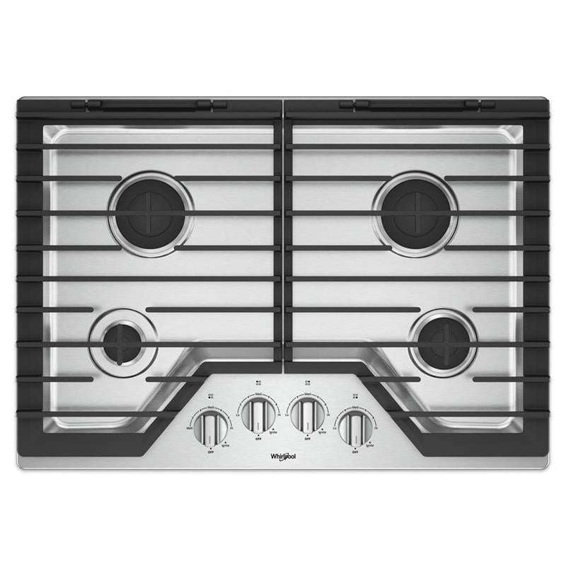 30-inch Gas Cooktop with EZ-2-Lift(TM) Hinged Cast-Iron Grates - (WCG55US0HS)