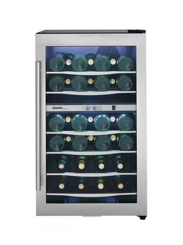 Danby 38 Bottle Free-Standing Wine Cooler in Stainless Steel - (DWC040A3BSSDD)