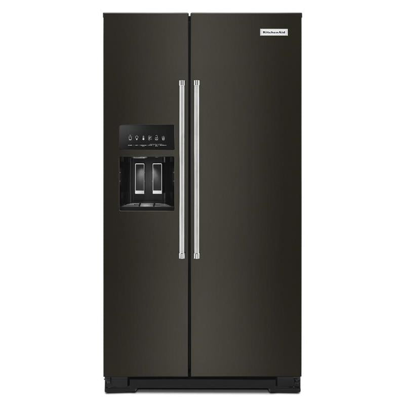 24.8 cu ft. Side-by-Side Refrigerator with Exterior Ice and Water and PrintShield(TM) Finish - (KRSF705HBS)