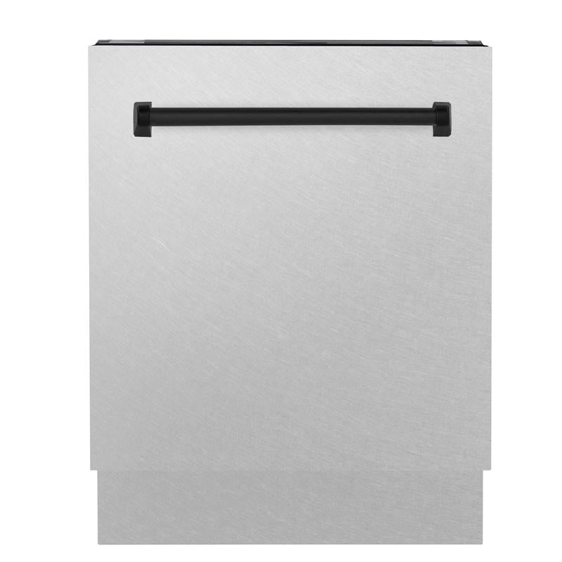 ZLINE Autograph Edition 24" 3rd Rack Top Control Tall Tub Dishwasher in DuraSnow Stainless Steel with Accent Handle, 51dBa (DWVZ-SN-24) [Color: Matte Black] - (DWVZSN24MB)
