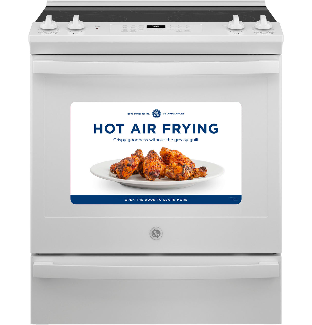 GE(R) 30" Slide-In Electric Convection Range with No Preheat Air Fry - (JS760DPWW)