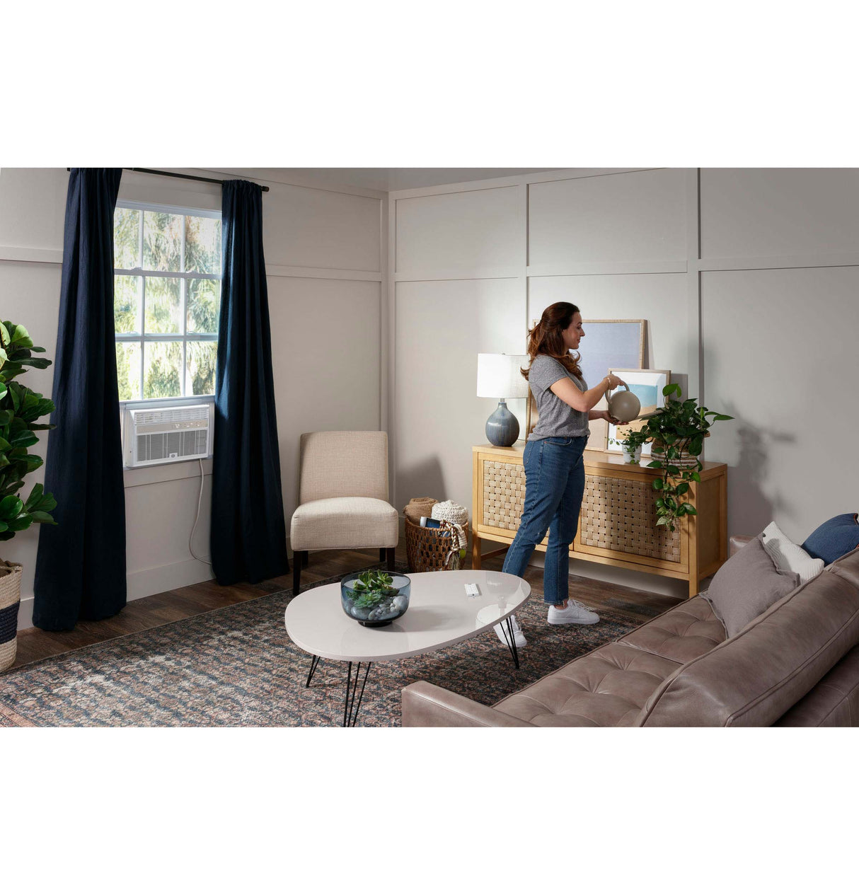 GE(R) ENERGY STAR(R) 8,000 BTU Smart Electronic Window Air Conditioner for Medium Rooms up to 350 sq. ft. - (AHY08LZ)