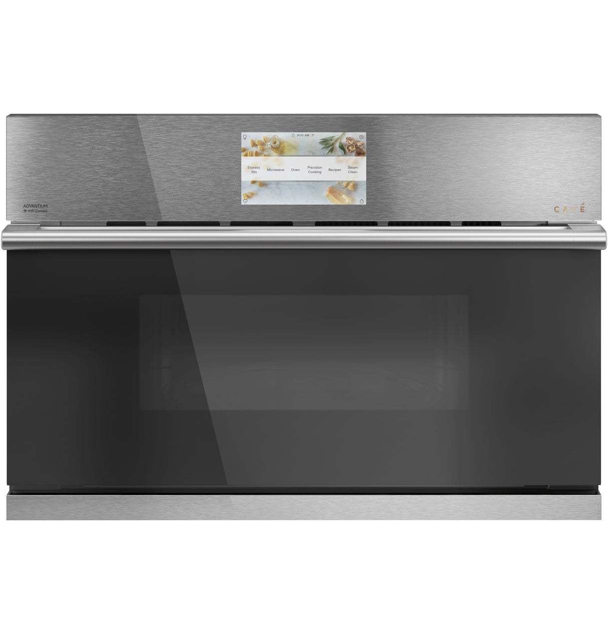 Caf(eback)(TM) 30" Smart Five in One Oven with 120V Advantium(R) Technology in Platinum Glass - (CSB913M2NS5)