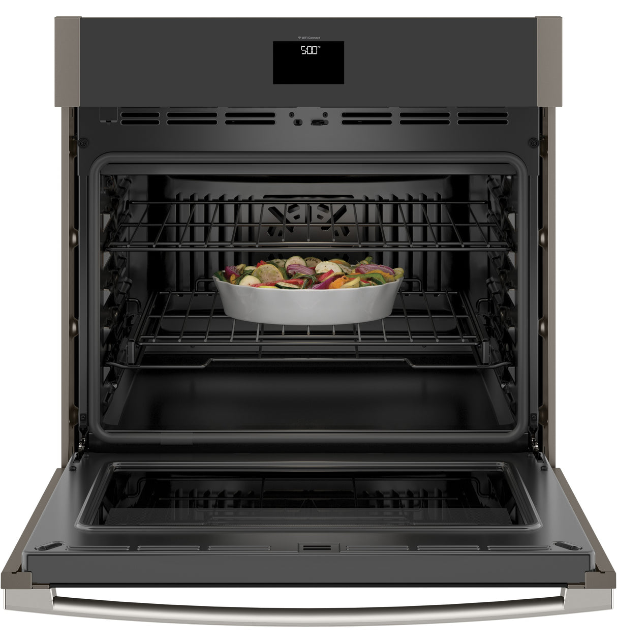 GE(R) 30" Smart Built-In Self-Clean Convection Single Wall Oven with Never Scrub Racks - (JTS5000ENES)
