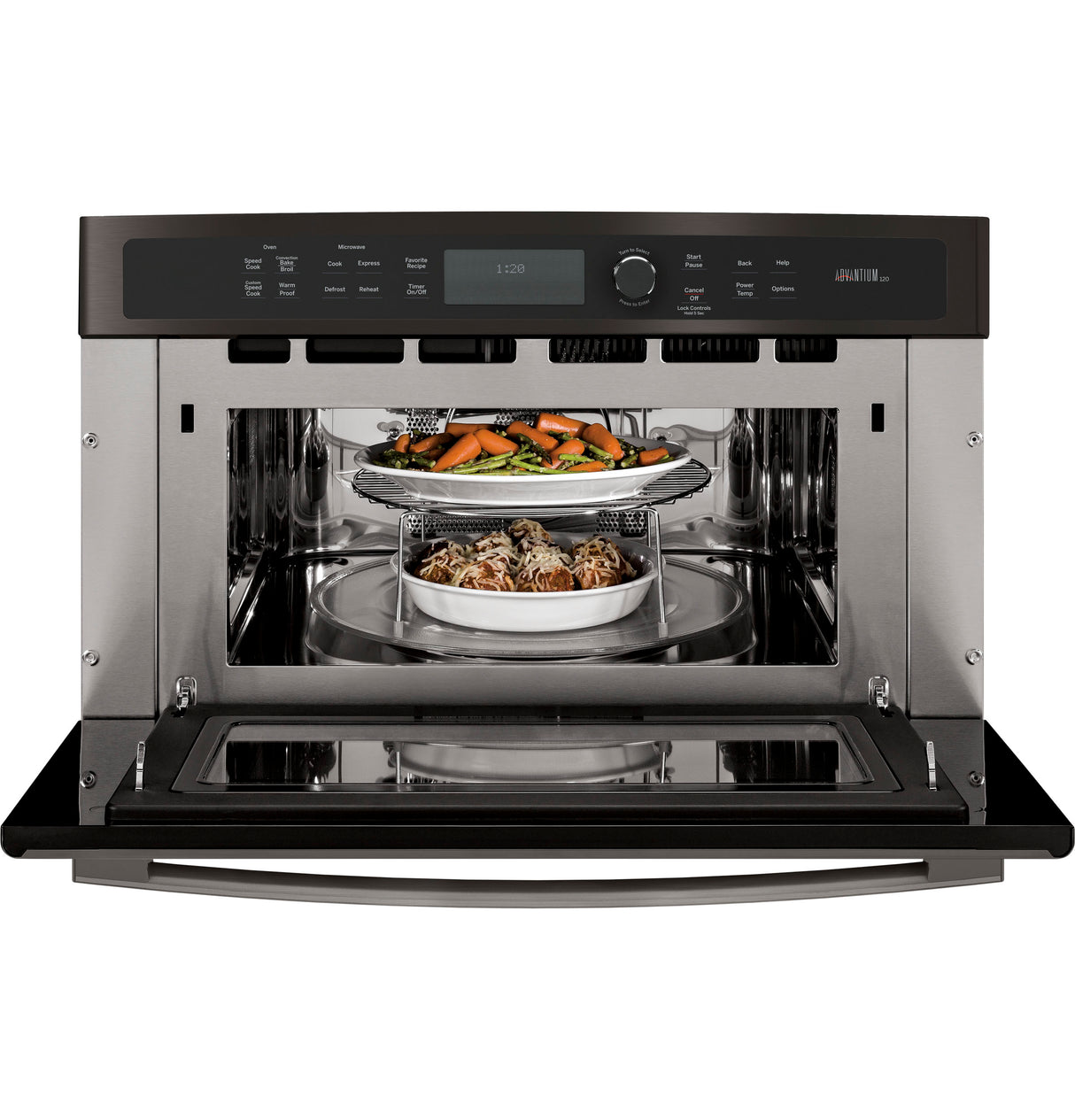 GE Profile(TM) 30 in. Single Wall Oven with Advantium(R) Technology - (PSB9120BLTS)