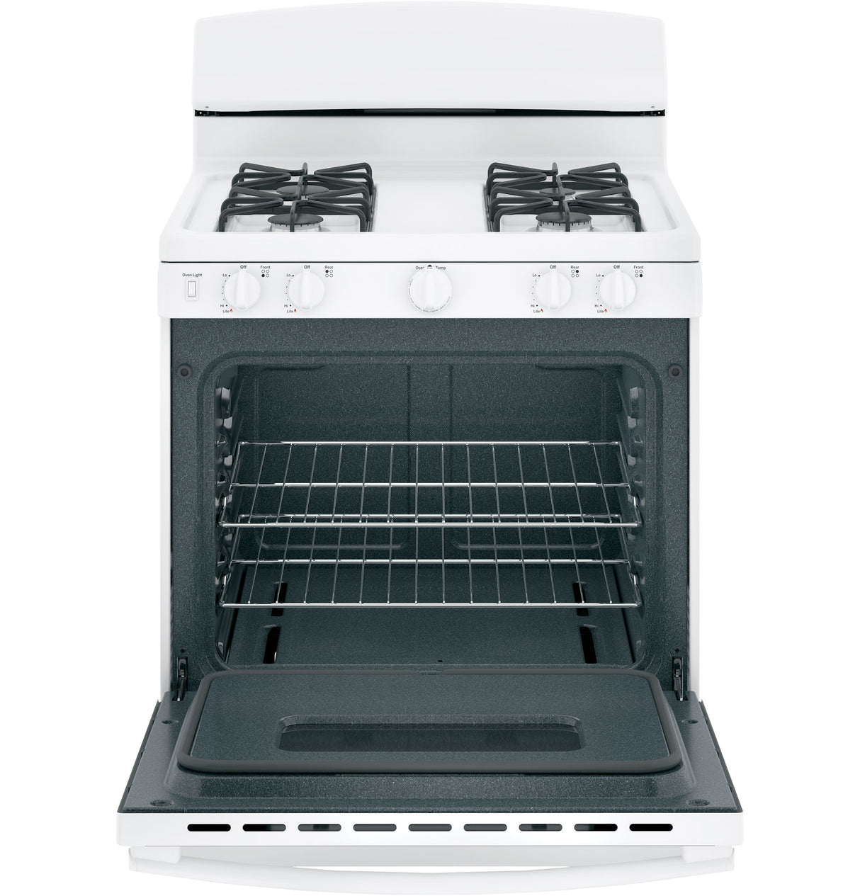 GE(R) 30" Free-Standing Front Control Gas Range - (JGBS10DEMWW)