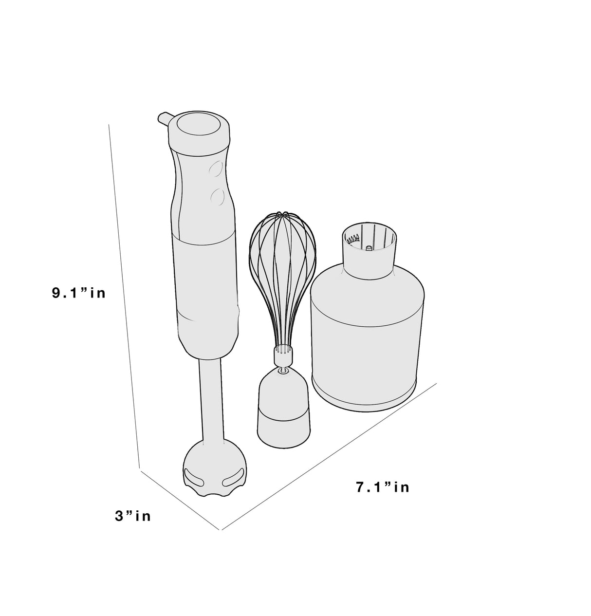 GE Immersion Blender with Accessories - (G8H1AASSPSS)