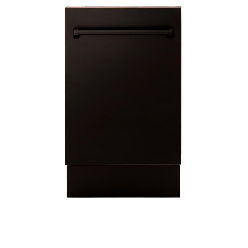 ZLINE 18" Tallac Series 3rd Rack Top Control Dishwasher with Traditional Handle, 51dBa [Color: Oil Rubbed Bronze] - (DWVORB18)
