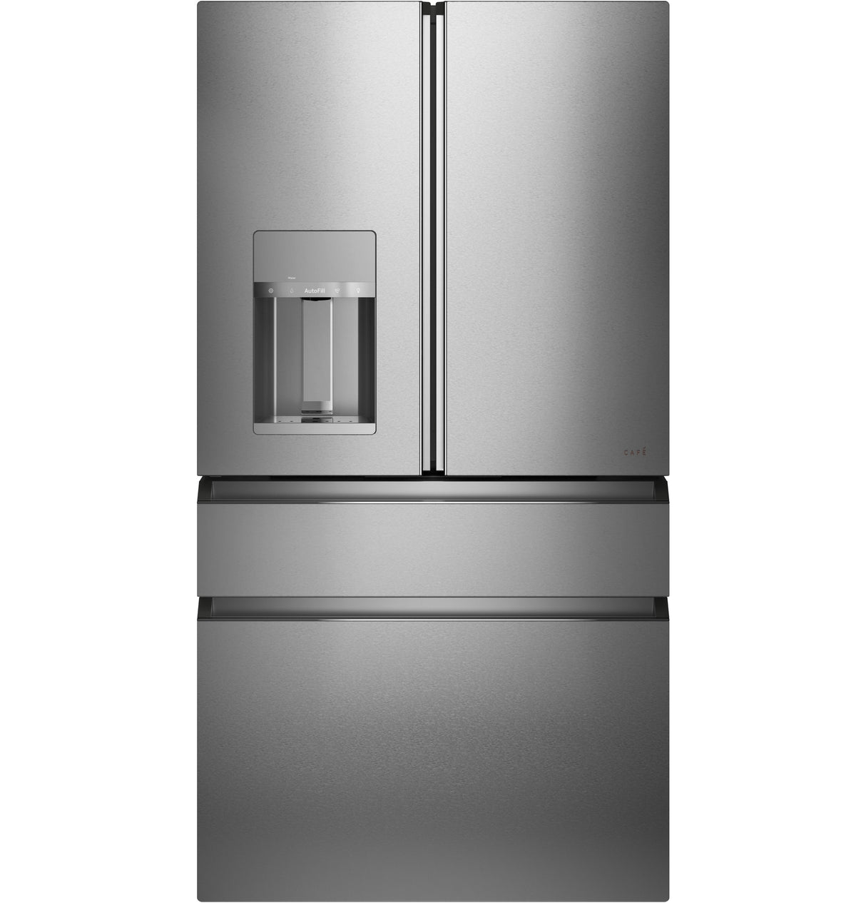 Caf(eback)(TM) ENERGY STAR(R) 27.8 Cu. Ft. Smart 4-Door French-Door Refrigerator in Platinum Glass - (CVE28DM5NS5)