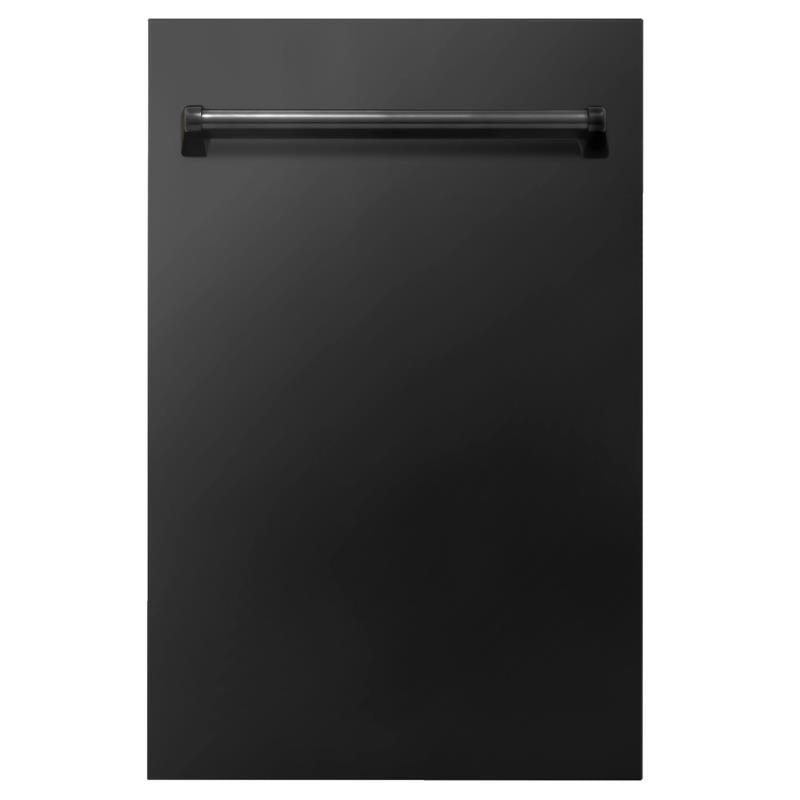 ZLINE 18 in. Compact Top Control Dishwasher with Stainless Steel Tub and Traditional Handle, 52dBa (DW-18) [Color: Black Stainless Steel] - (DWBS18)