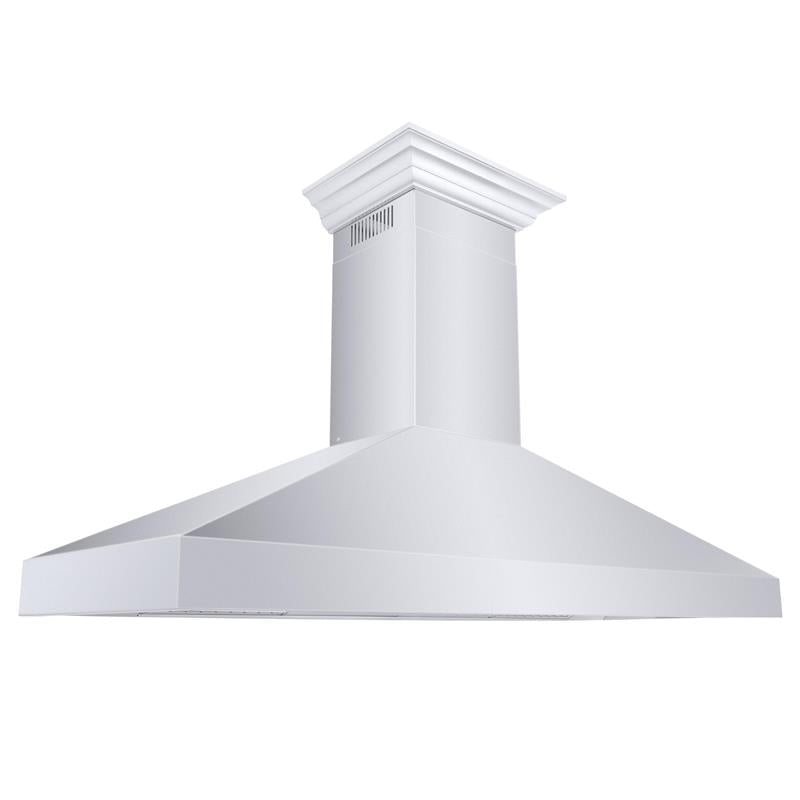 ZLINE Professional Convertible Vent Wall Mount Range Hood in Stainless Steel with Crown Molding (587CRN) - (597CRN60)