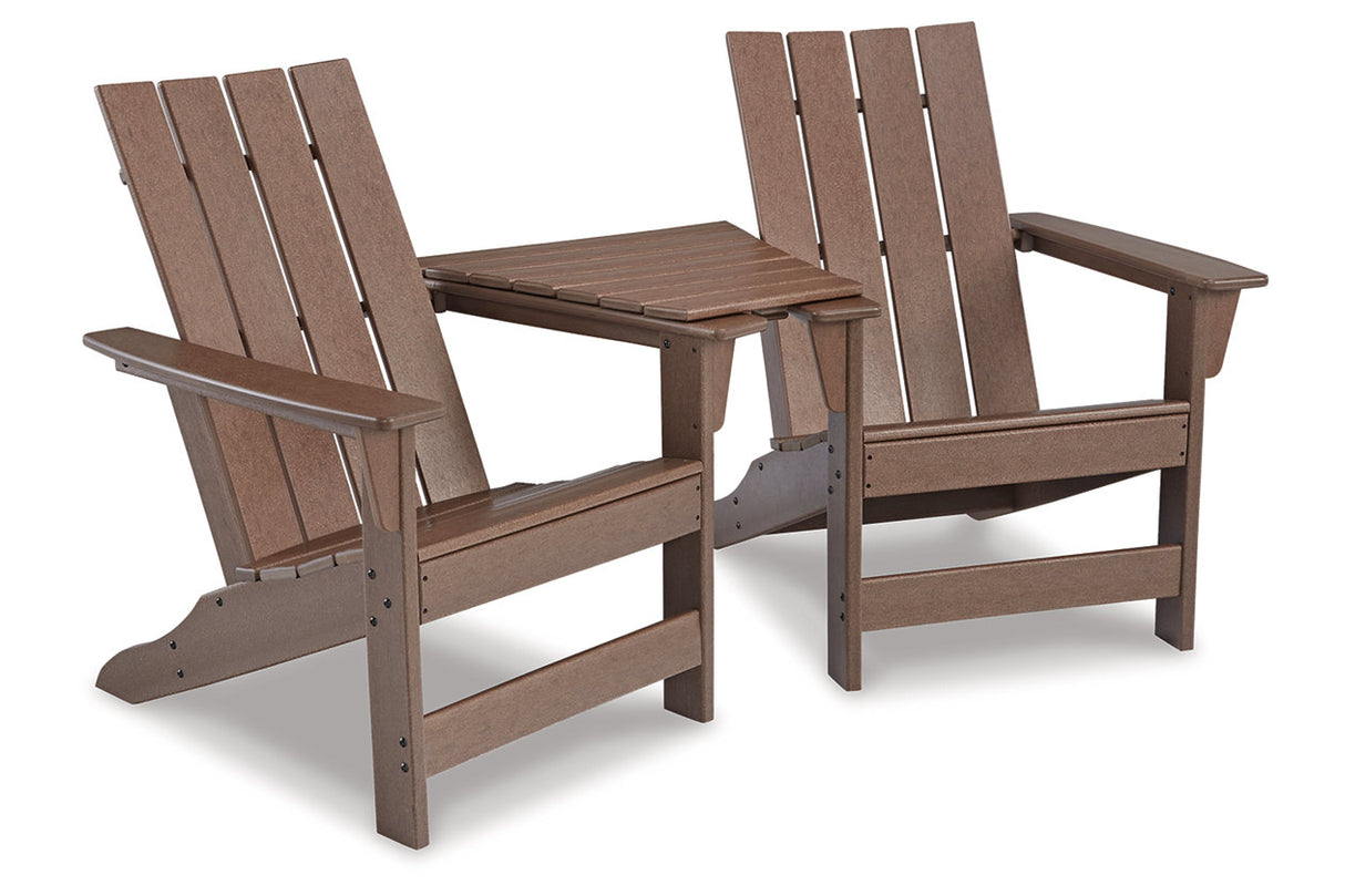 Emmeline 2 Adirondack Chairs With Tete-a-tete Table Connector - (P420P4)