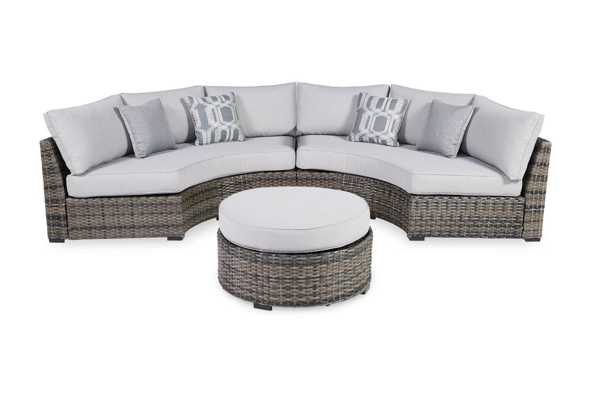 Harbor Court 2-piece Outdoor Sectional With Ottoman - (P459P2)