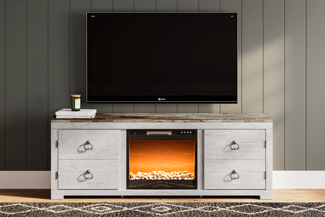 Willowton TV Stand With Electric Fireplace - (W267W11)