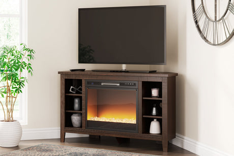 Camiburg Corner TV Stand With Electric Fireplace - (W283W5)
