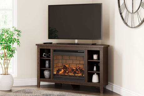 Camiburg Corner TV Stand With Electric Fireplace - (W283W6)
