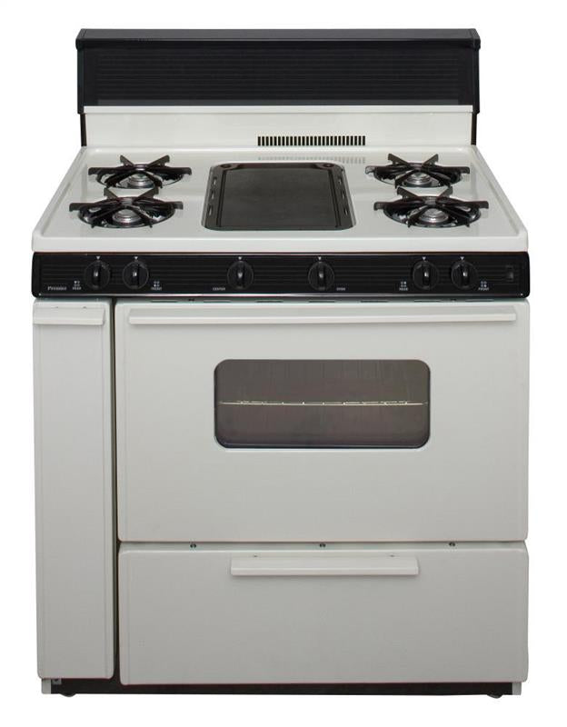 36 in. Freestanding Battery-Generated Spark Ignition Gas Range in Biscuit - (BLK5S9TP)