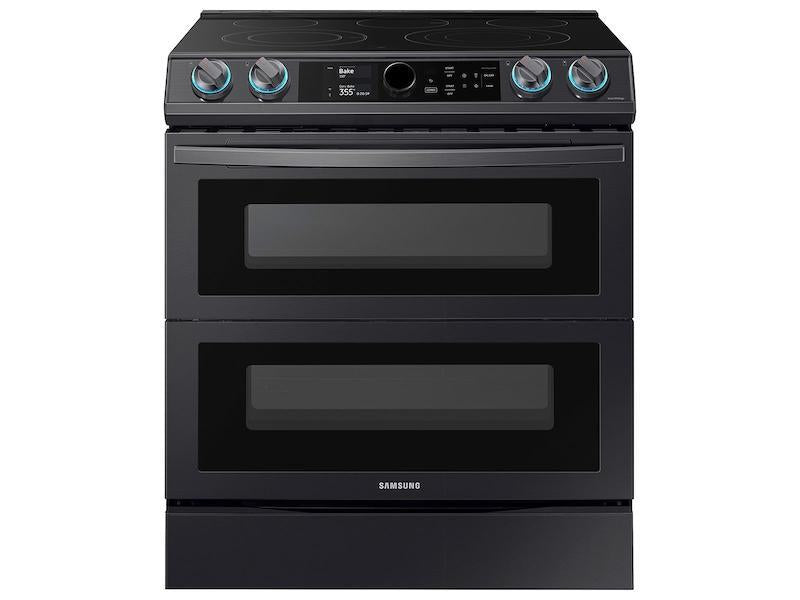 6.3 cu ft. Smart Slide-in Electric Range with Smart Dial, Air Fry, & Flex Duo(TM) in Black Stainless Steel - (NE63T8751SG)
