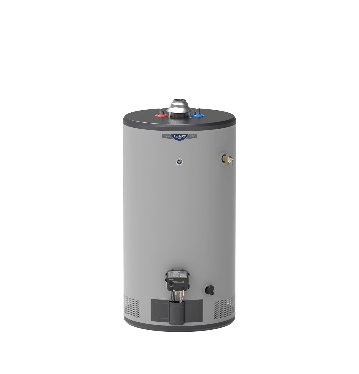 GE RealMAX Premium 50-Gallon Short Natural Gas Atmospheric Water Heater - (GG50S10BXR)