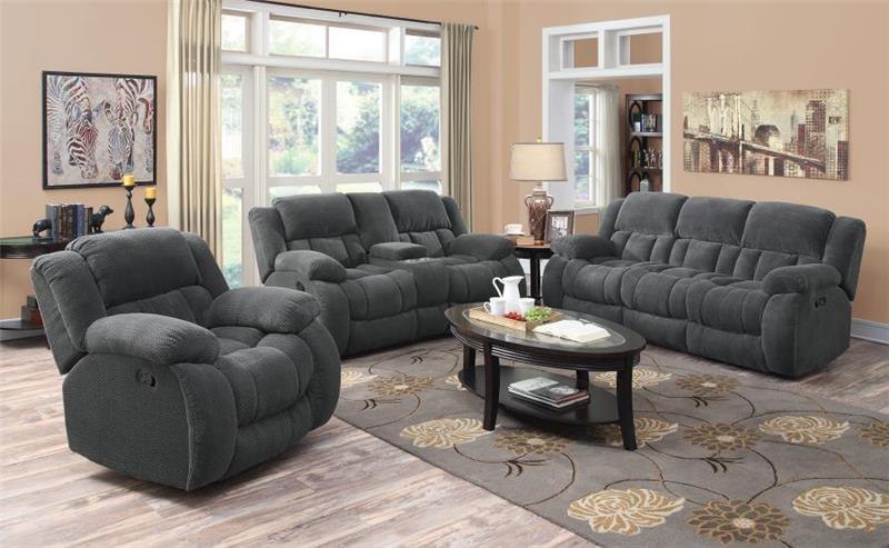 Weissman Grey Three-piece Living Room Set - (601921S3)