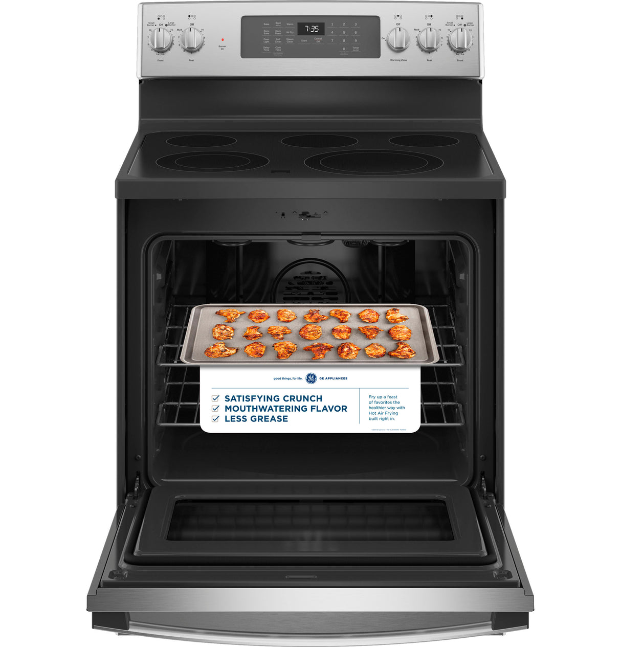 GE(R) 30" Free-Standing Electric Convection Range with No Preheat Air Fry - (JB735SPSS)