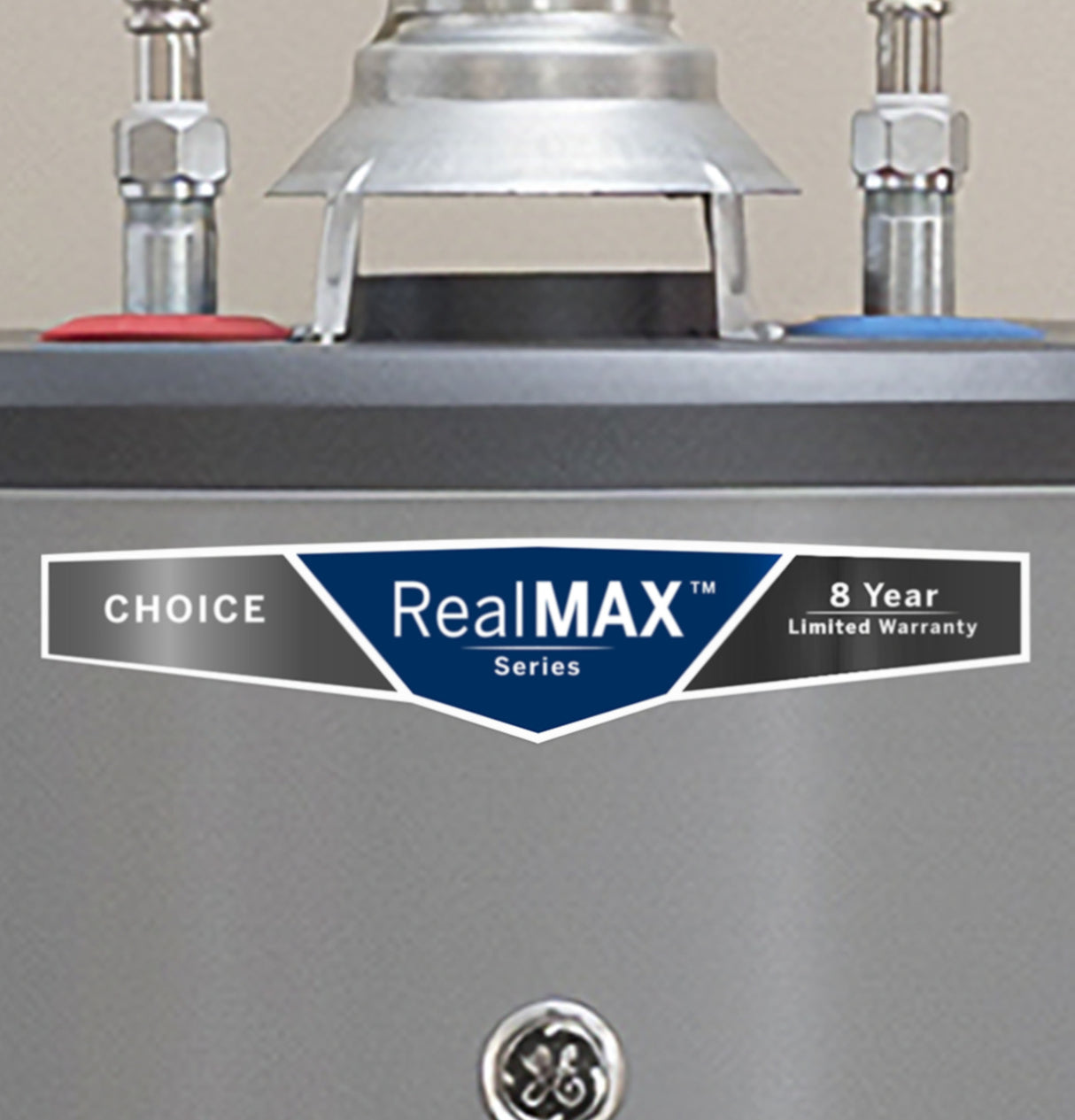 GE RealMAX Choice 40-Gallon Short Natural Gas Atmospheric Water Heater - (GG40S08BXR)