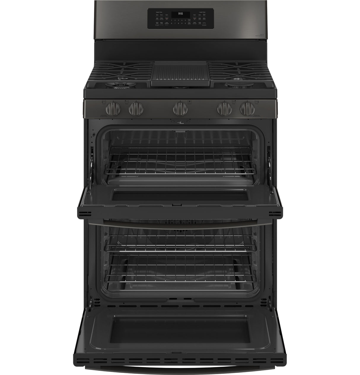 GE Profile(TM) 30" Free-Standing Gas Double Oven Convection Range with No Preheat Air Fry - (PGB965BPTS)