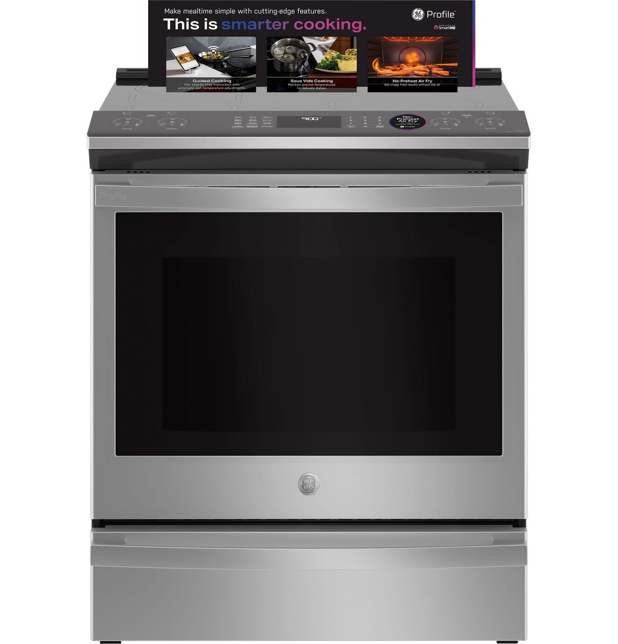 GE Profile(TM) 30" Smart Slide-In Fingerprint Resistant Front-Control Induction and Convection Range with No Preheat Air Fry - (PHS930YPFS)