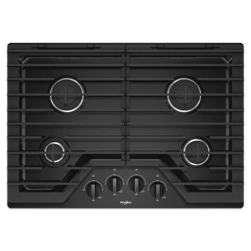 30-inch Gas Cooktop with EZ-2-Lift(TM) Hinged Cast-Iron Grates - (WCG55US0HB)