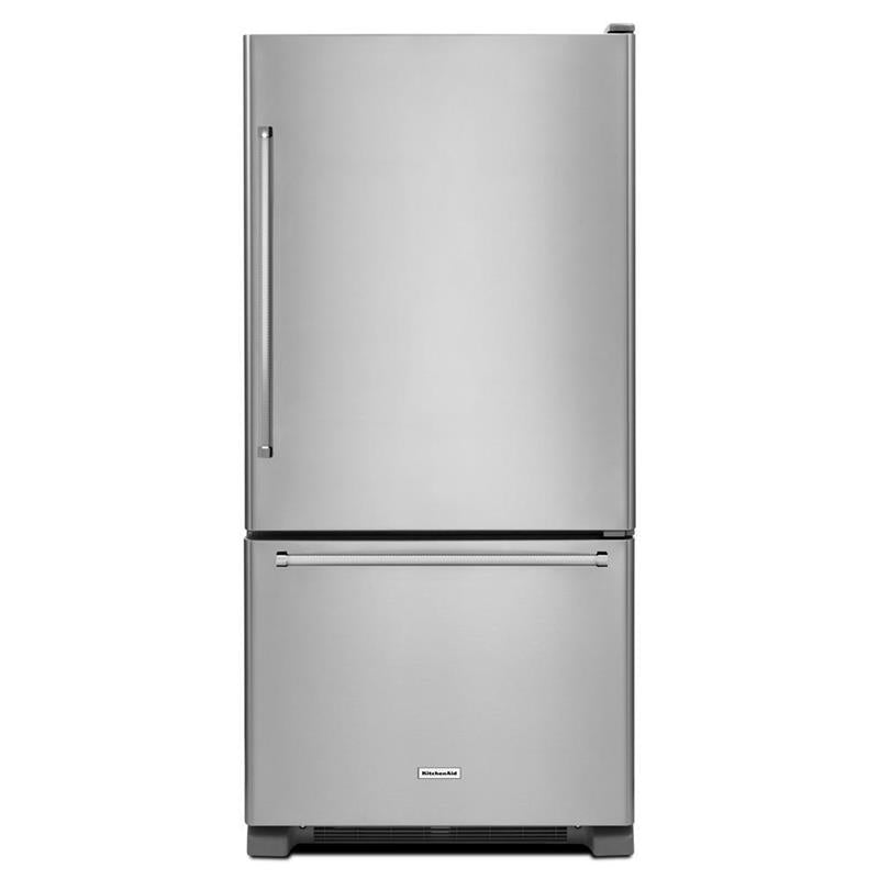 22 cu. ft. 33-Inch Width Full Depth Non Dispense Bottom Mount Refrigerator - (KRBR102ESS)