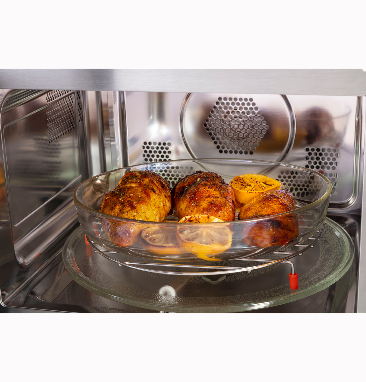 GE(R) 1.0 Cu. Ft. Capacity Countertop Convection Microwave Oven with Air Fry - (JES1109RRSS)