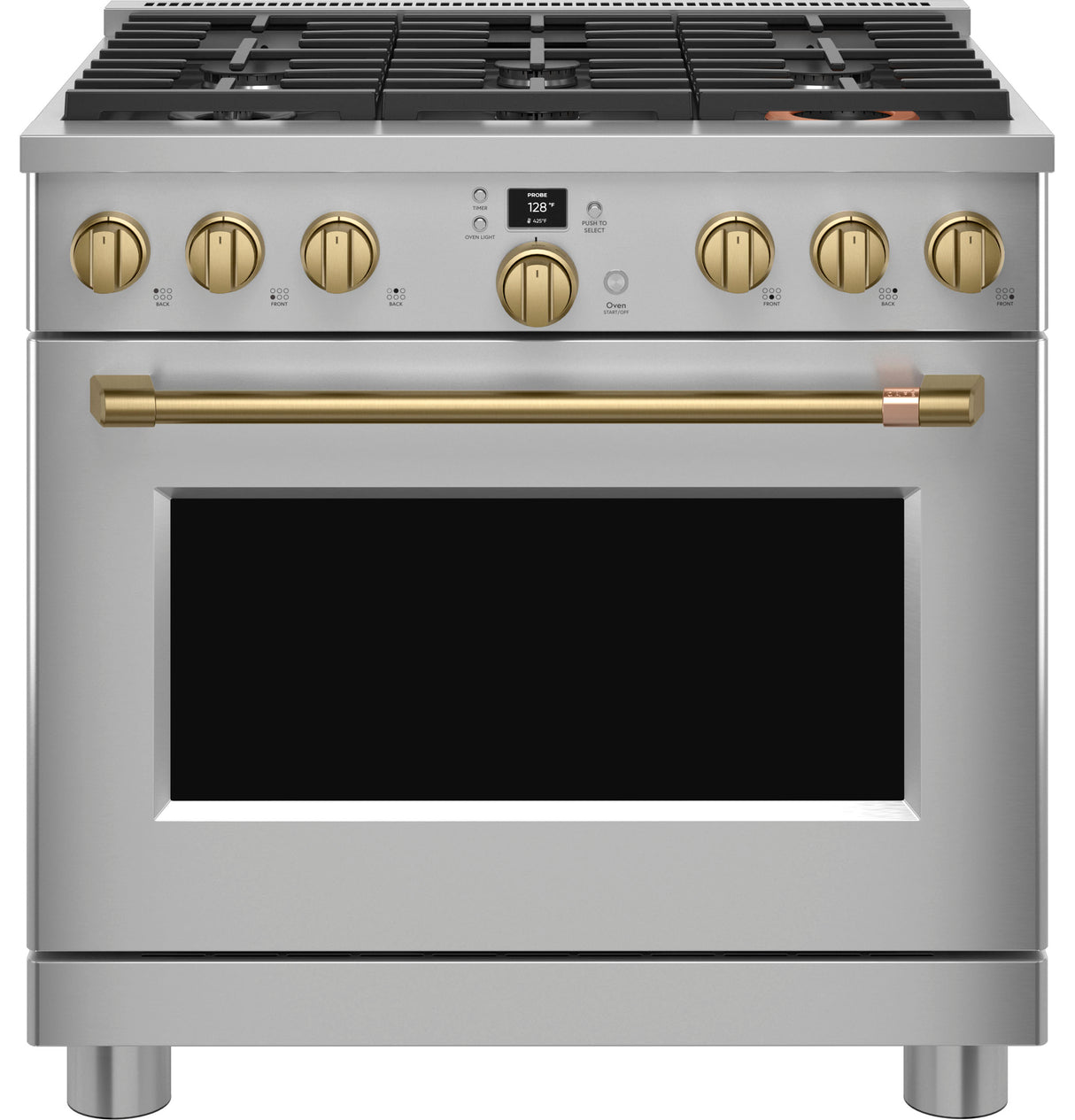 Caf(eback)(TM) 36" Smart All-Gas Commercial-Style Range with 6 Burners (Natural Gas) - (CGY366P2TS1)
