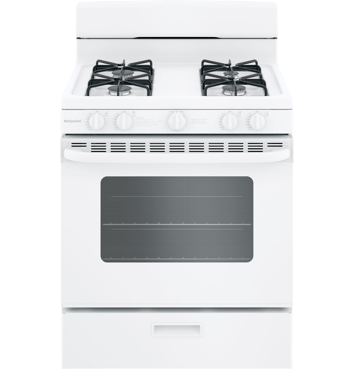 Hotpoint(R) 30" Free-Standing Gas Range with Cordless Battery Ignition - (RGBS200DMWW)