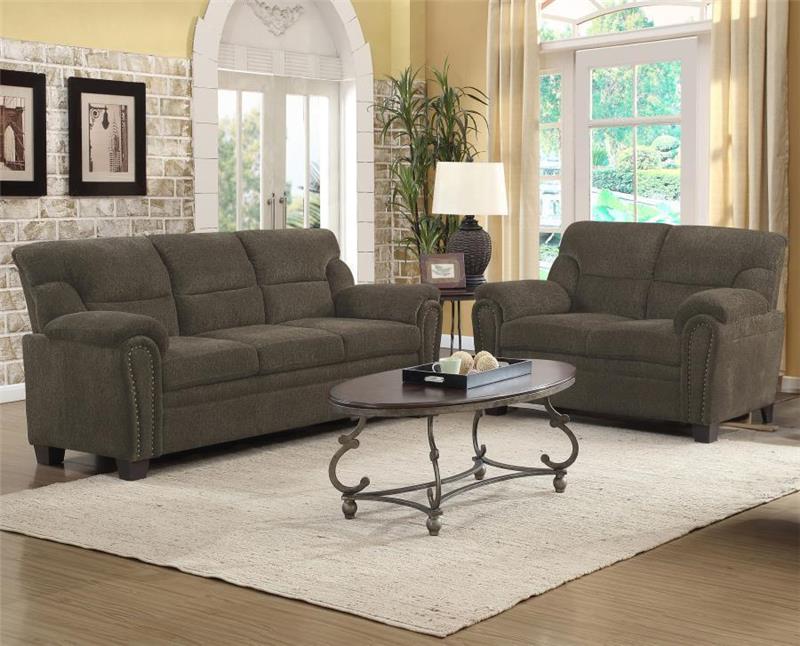 Clemintine Brown Two-piece Living Room Set - (506571S2)