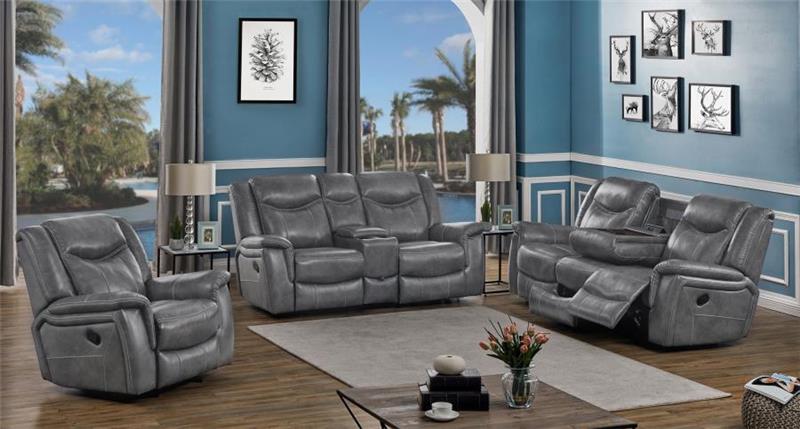 Conrad 3-piece Living Room Set Grey - (650354S3)