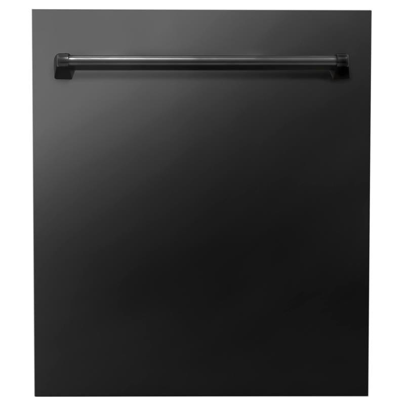 ZLINE 24 in. Top Control Dishwasher with Stainless Steel Tub and Traditional Style Handle, 52dBa (DW-24) [Color: Black Stainless Steel] - (DWBS24)