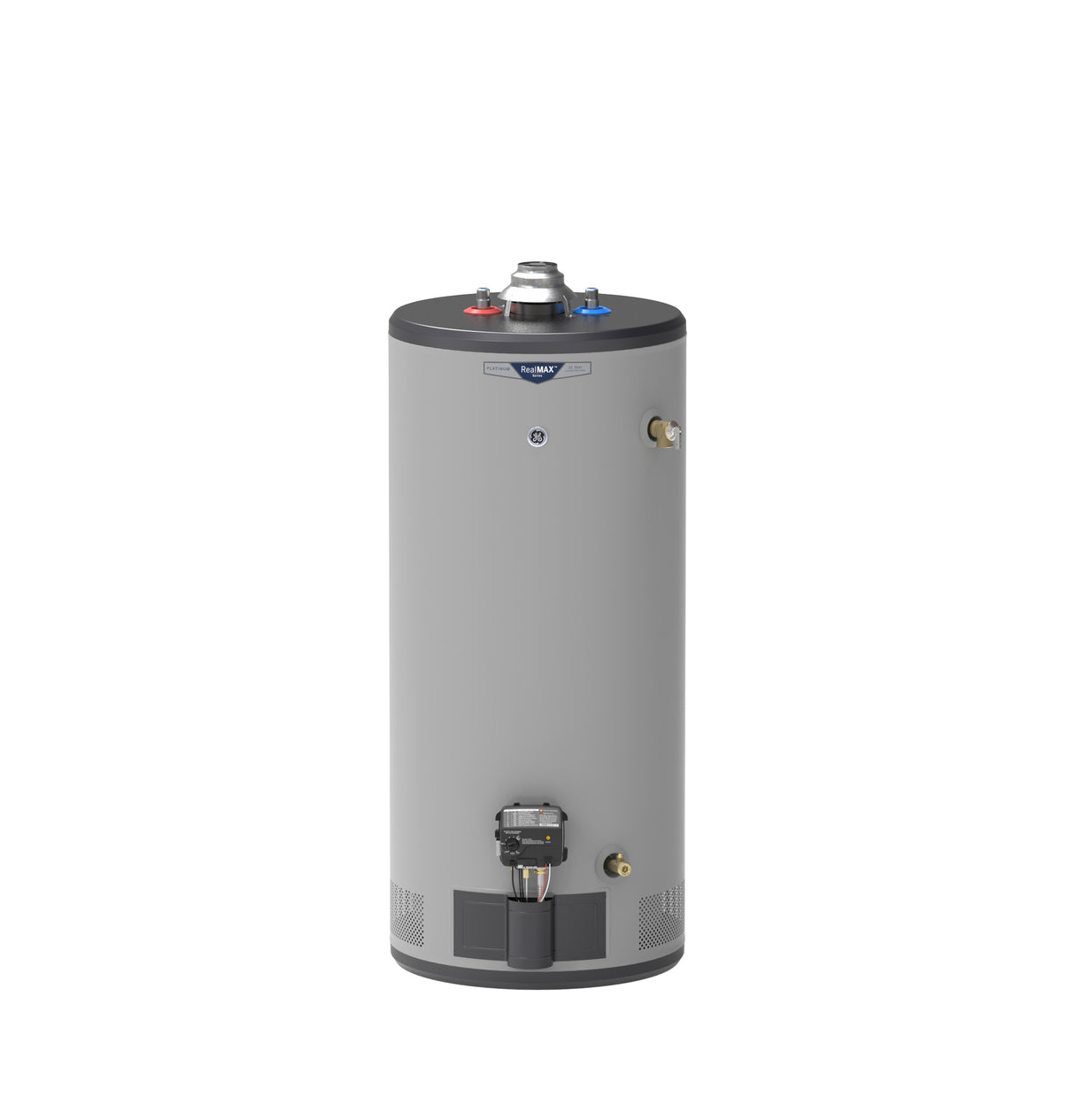 GE RealMAX Platinum 40-Gallon Short Natural Gas Atmospheric Water Heater - (GG40S12BXR)