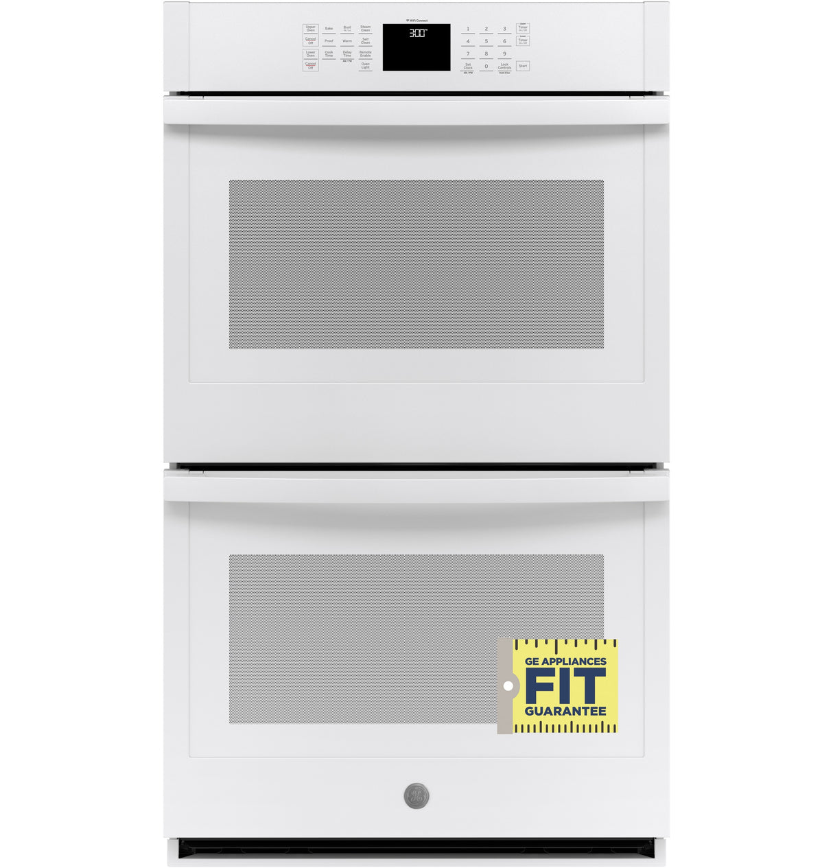 GE(R) 30" Smart Built-In Self-Clean Double Wall Oven with Never-Scrub Racks - (JTD3000DNWW)