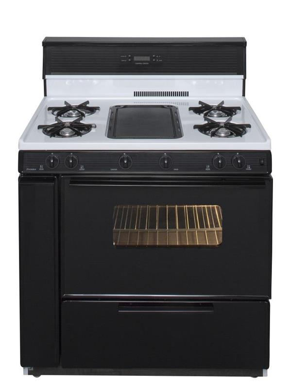 36 in. Freestanding Gas Range with 5th Burner and Griddle Package in White - (SLK849WP)