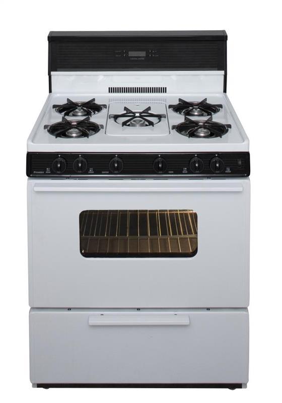 30 in. Freestanding Gas Range with 5th Burner and Griddle Package in White - (SFK249WP)