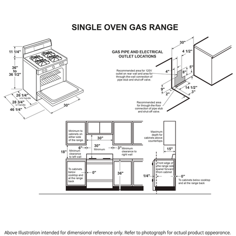 GE(R) 30" Free-Standing Gas Fingerprint Resistant Range - (JGB660YPFS)