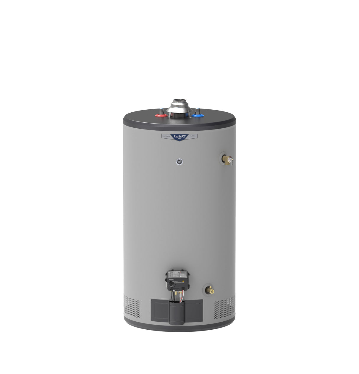 GE RealMAX Platinum 50-Gallon Short Natural Gas Atmospheric Water Heater - (GG50S12BXR)