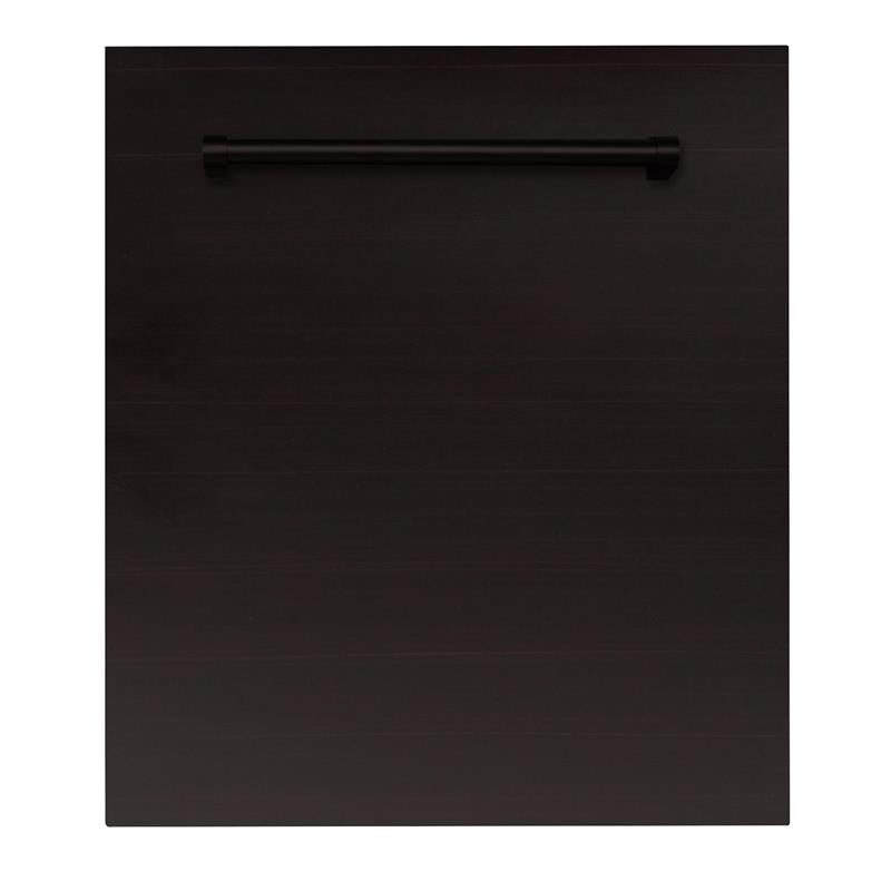 ZLINE 24 in. Top Control Dishwasher with Stainless Steel Tub and Traditional Style Handle, 52dBa (DW-24) [Color: Oil Rubbed Bronze] - (DWORBH24)