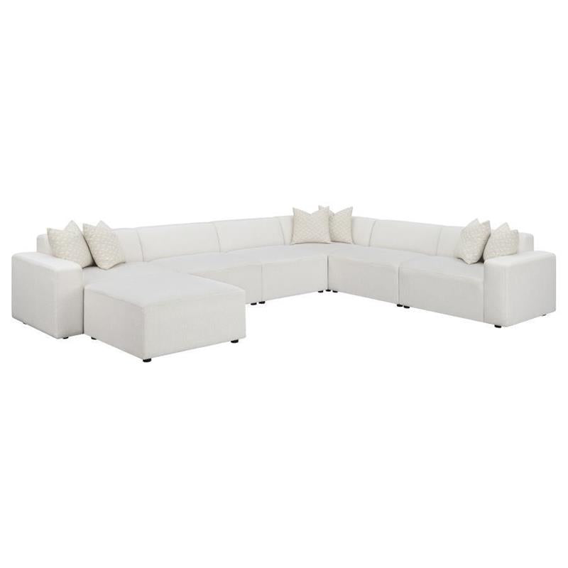 Freddie 7-piece Upholstered Modular Sectional Pearl - (551641SET)