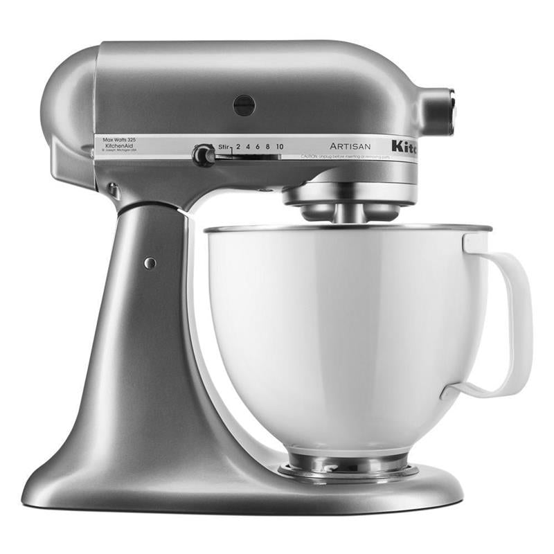 Artisan(R) Series Tilt-Head Stand Mixer with 5 Quart White Colorfast Finish Stainless Steel Bowl - (KSM150WPCU)